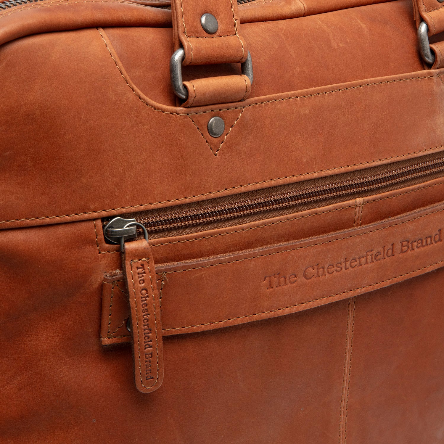 Leren Laptop Bag Cognac Montara
