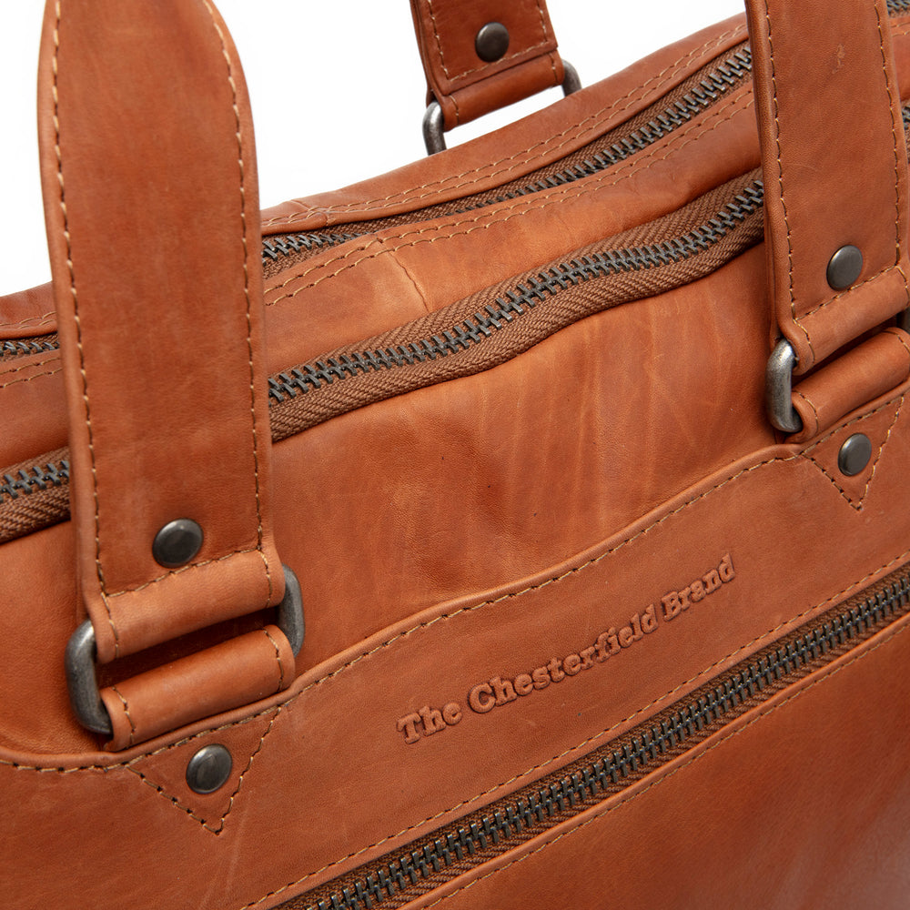 Leather Laptop Bag Cognac Montara
