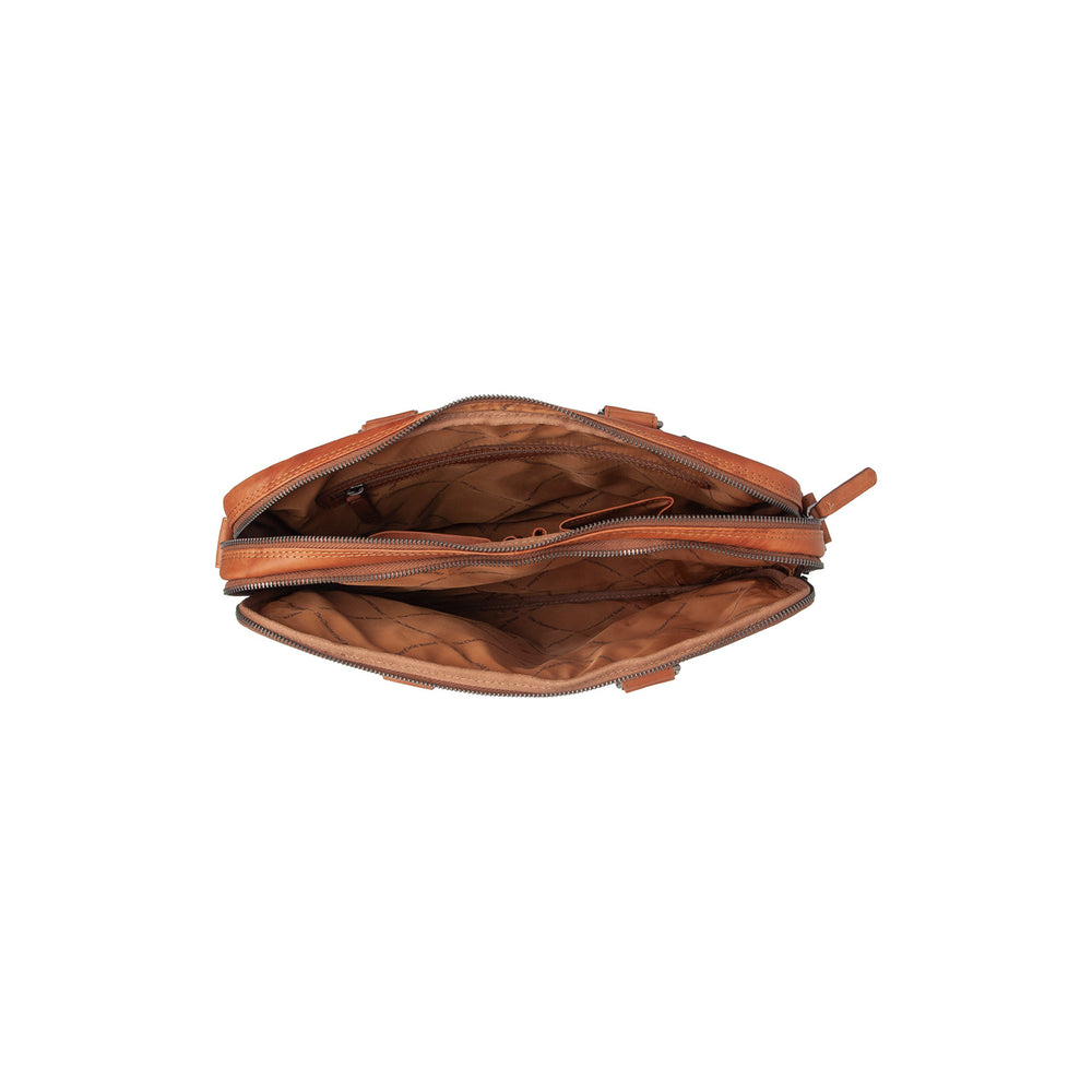 Leather Laptop Bag Cognac Montara