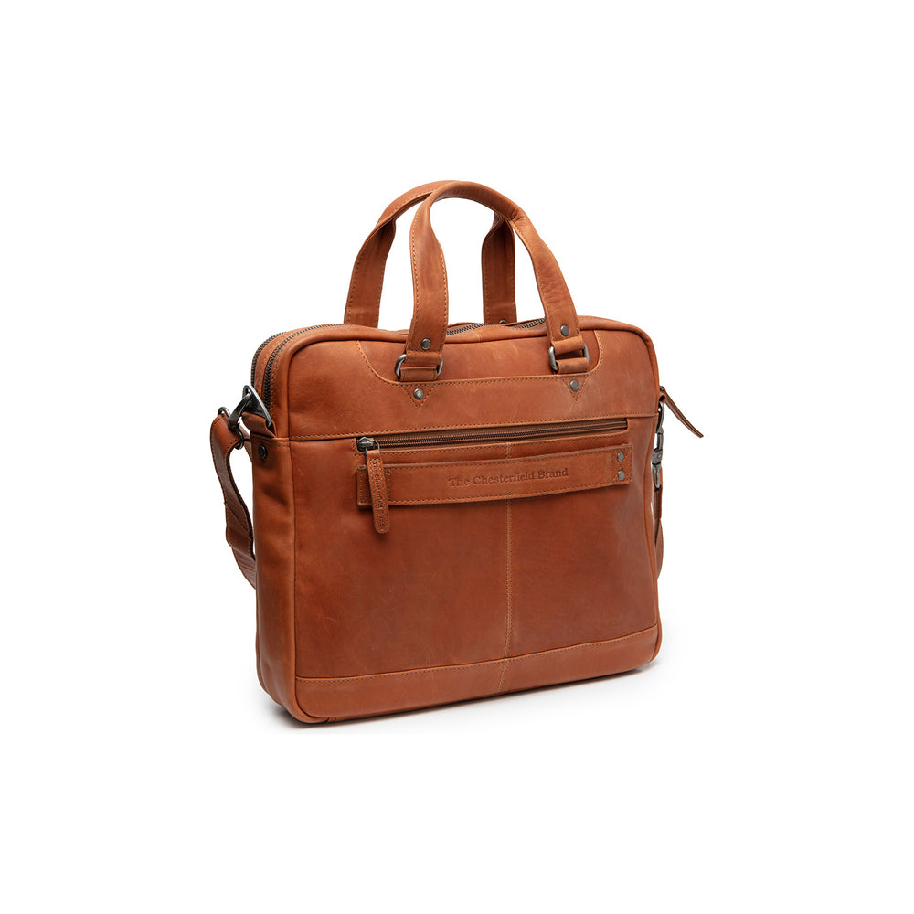 Leather Laptop Bag Cognac Montara