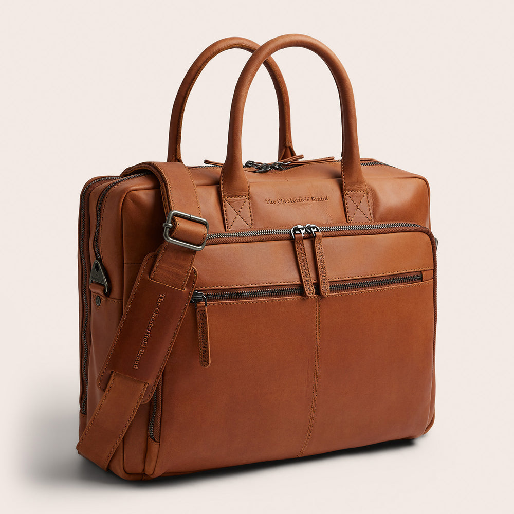 Leder Laptoptasche Cognac Tacama