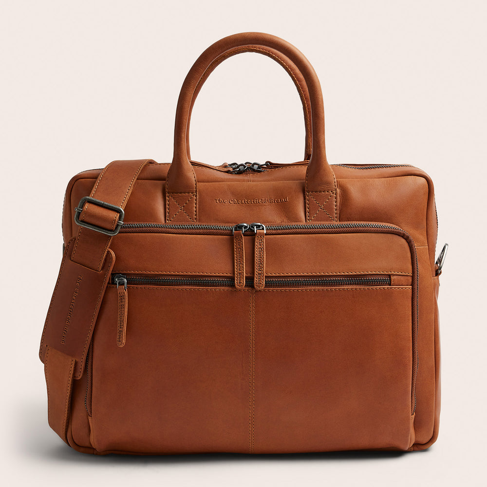 Leder Laptoptasche Cognac Tacama