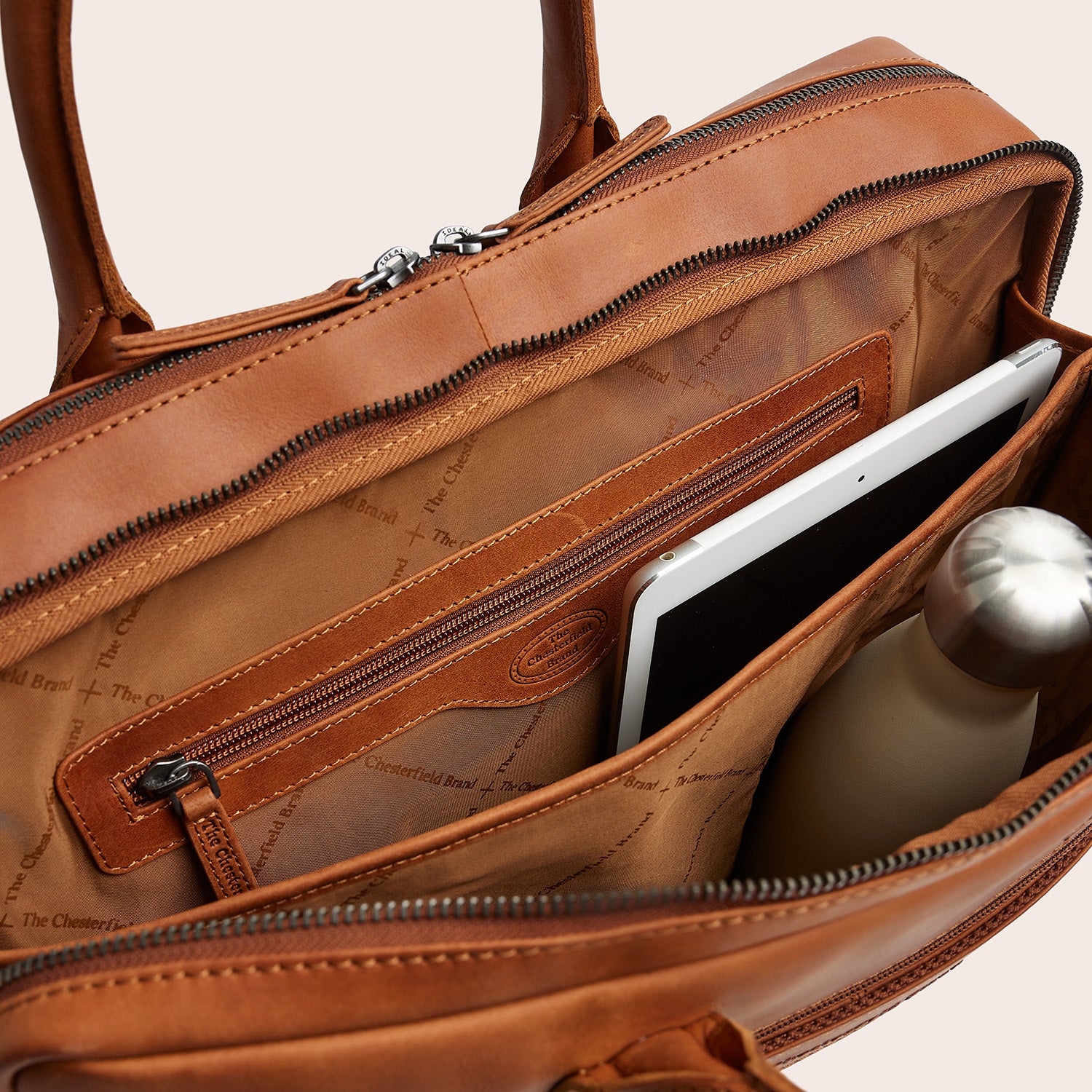 Leder Laptoptasche Cognac Tacama