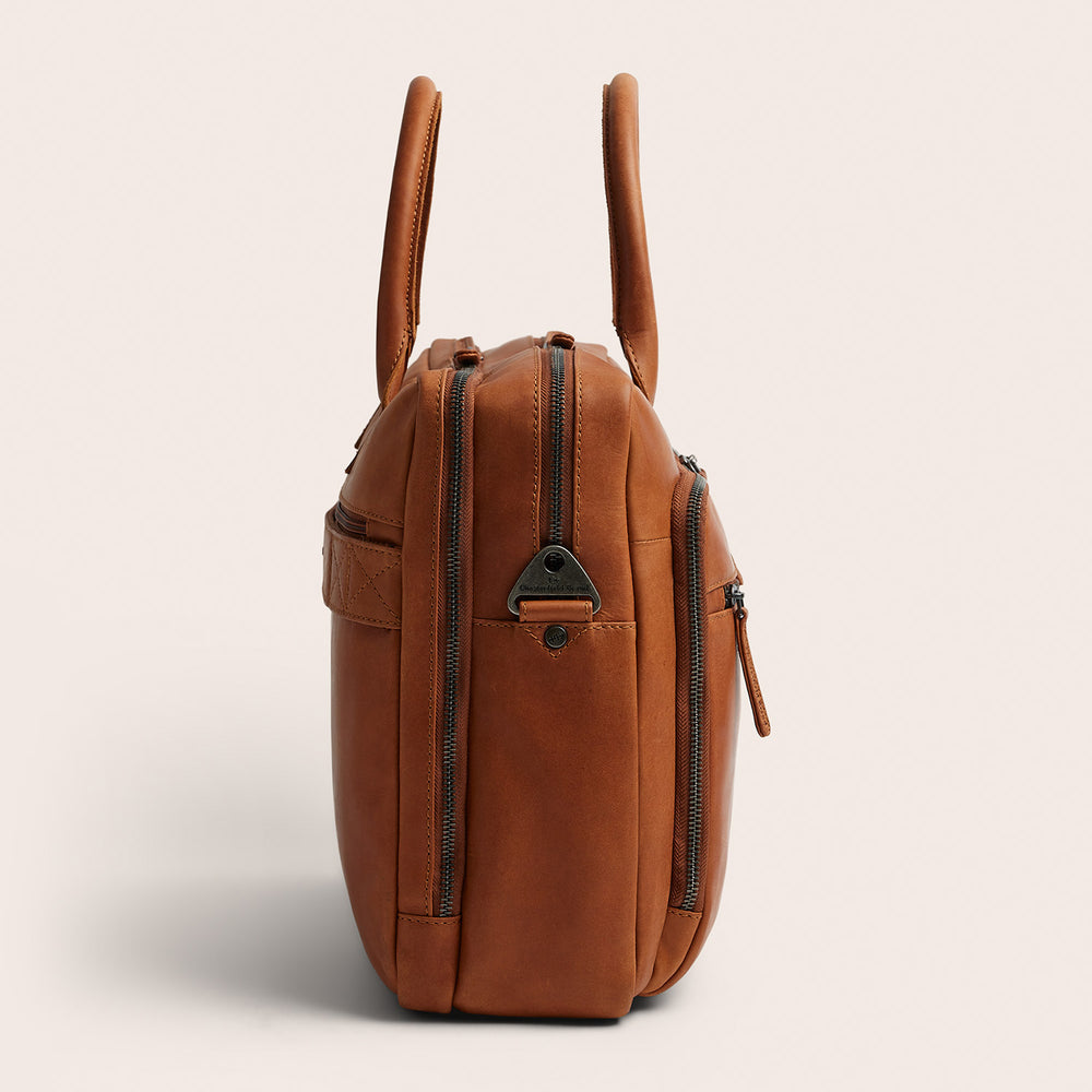 Leder Laptoptasche Cognac Tacama