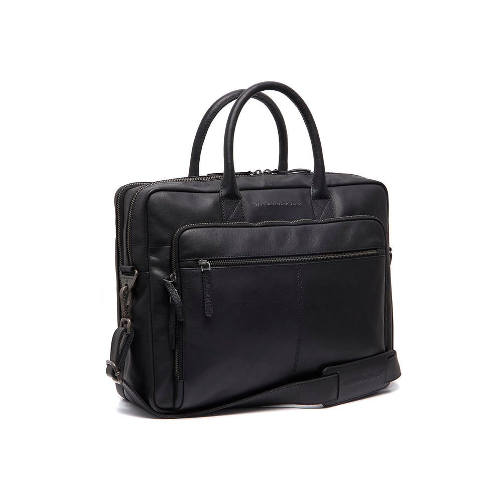 Leather Laptop Bag Black Tacama