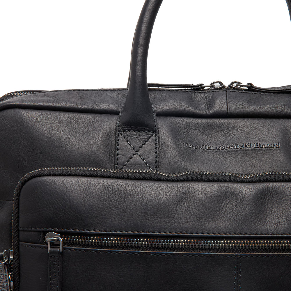 Leather Laptop Bag Black Tacama