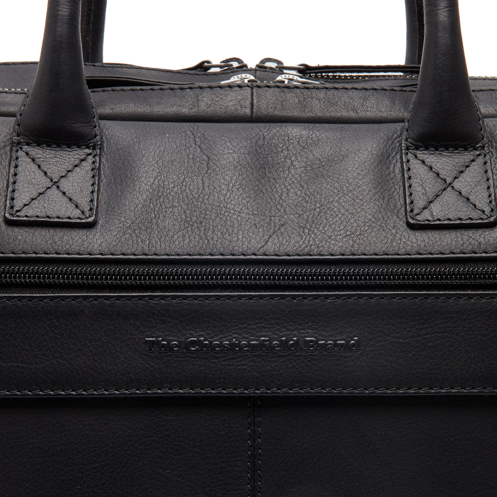 Leather Laptop Bag Black Tacama