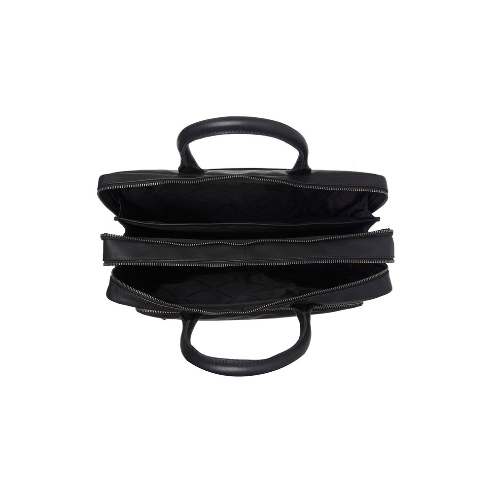 Leather Laptop Bag Black Tacama