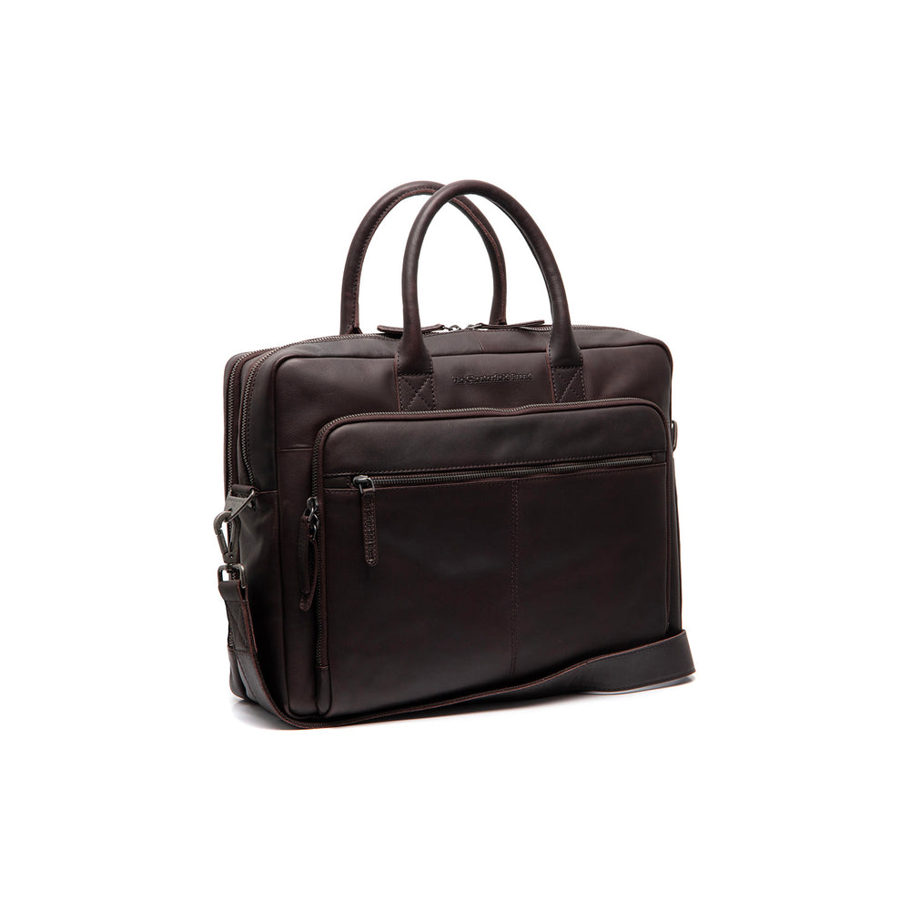 Leather Laptop Bag Brown Tacama