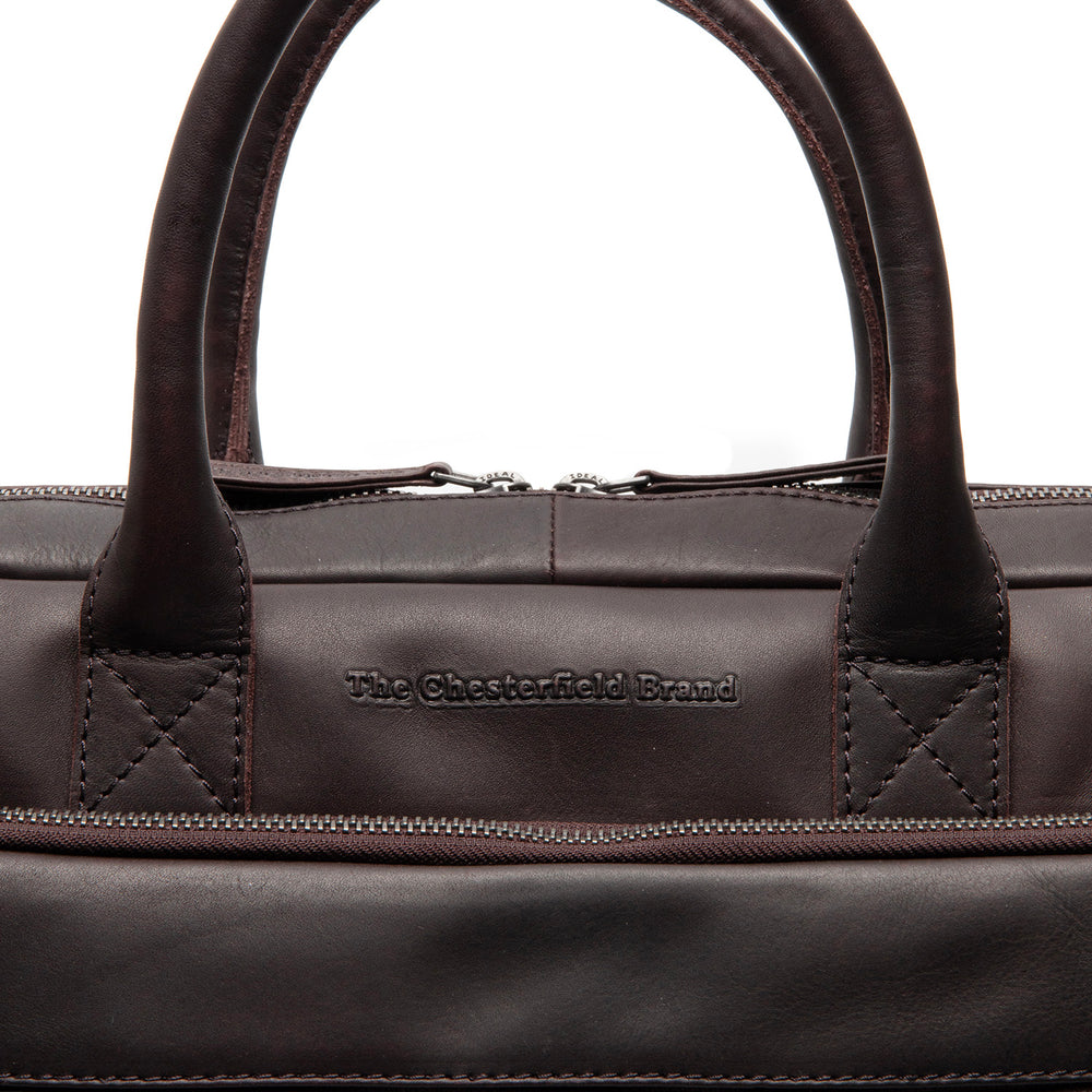 Leather Laptop Bag Brown Tacama