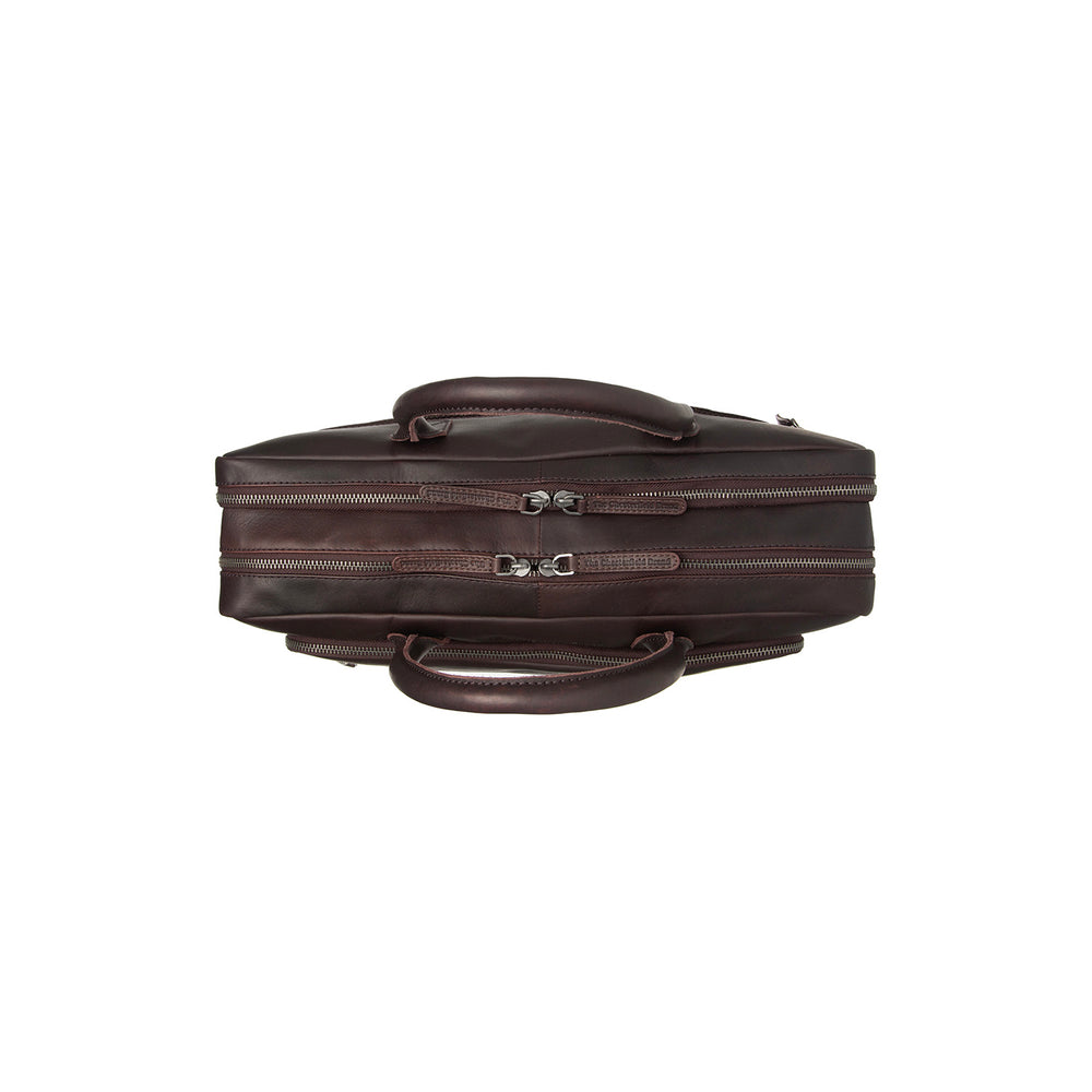 Leather Laptop Bag Brown Tacama