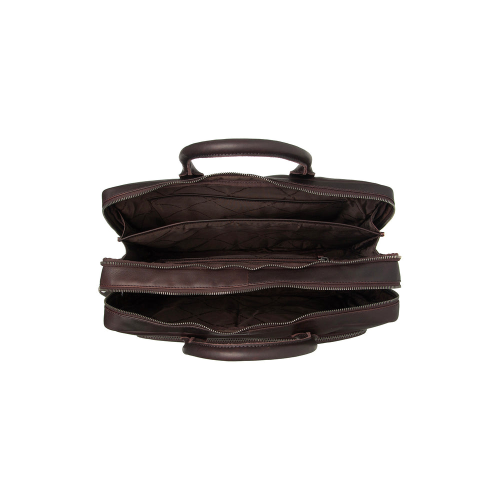 Leather Laptop Bag Brown Tacama
