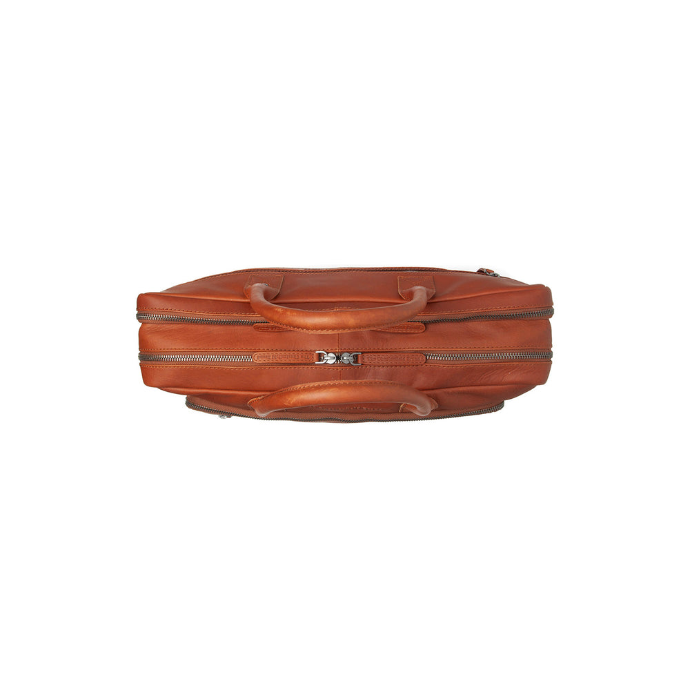 Leather Laptop Bag Cognac Tacama
