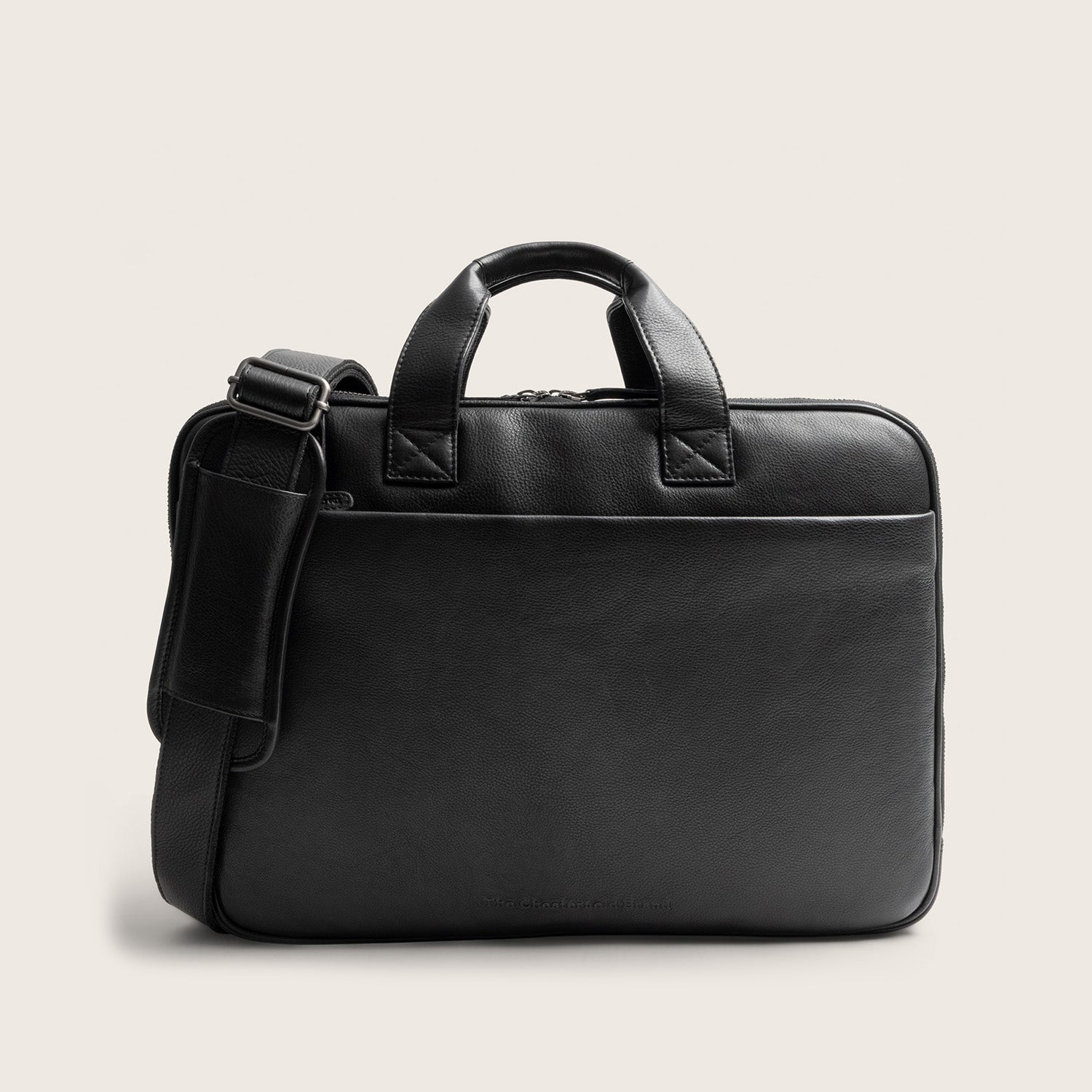 Sacoche Ordinateur en Cuir Noir Venturo