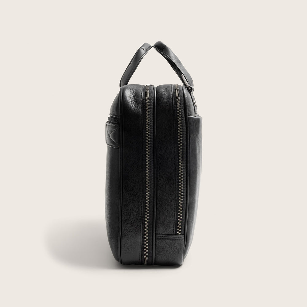 Sacoche Ordinateur en Cuir Noir Venturo