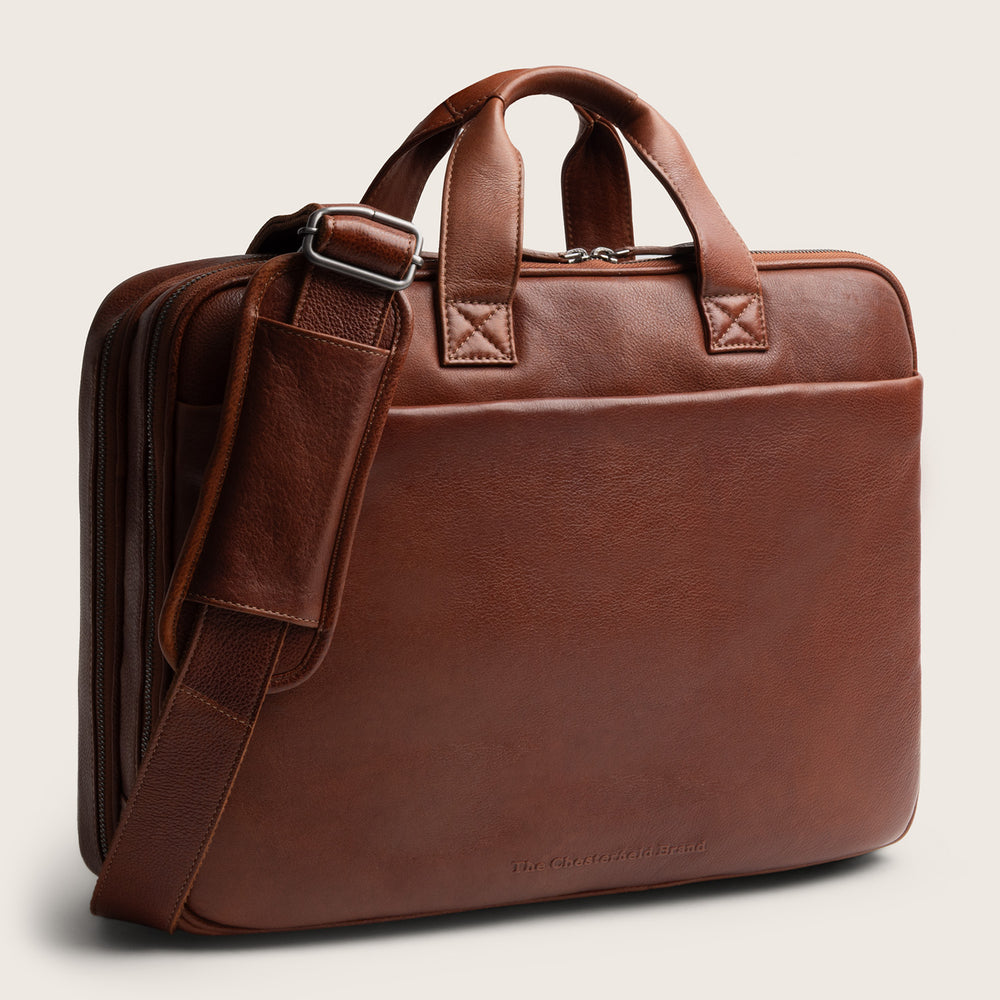 Sacoche Ordinateur en Cuir Cognac Venturo