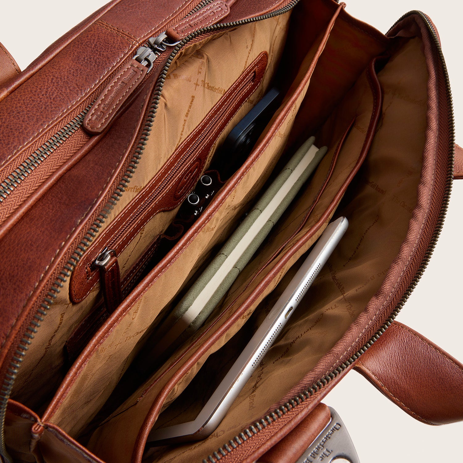 Sacoche Ordinateur en Cuir Cognac Venturo