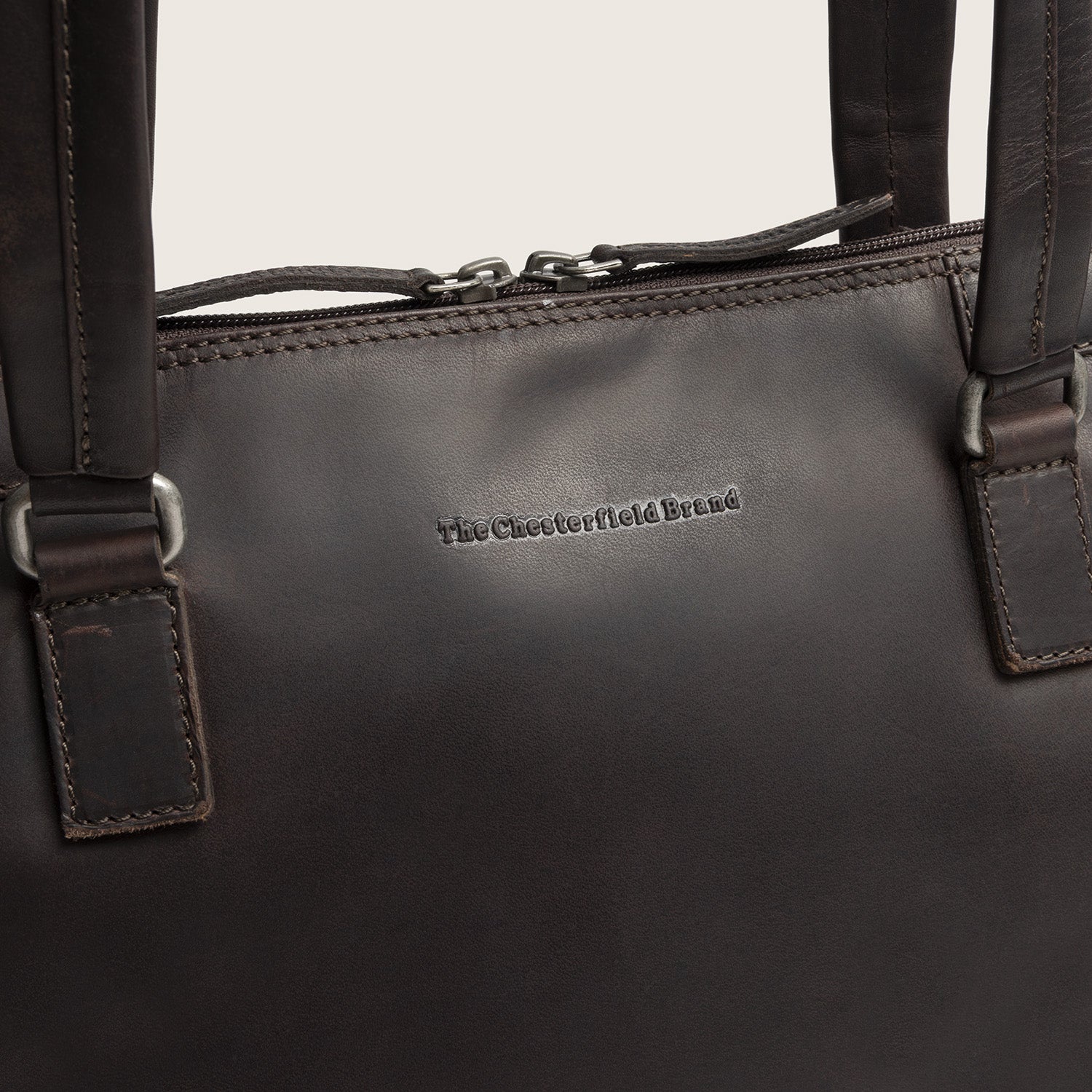 Sac Porté Épaule Ordinateur en Cuir Marron Isara
