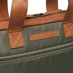 Leder Laptoptasche Stahl Grün Narvik