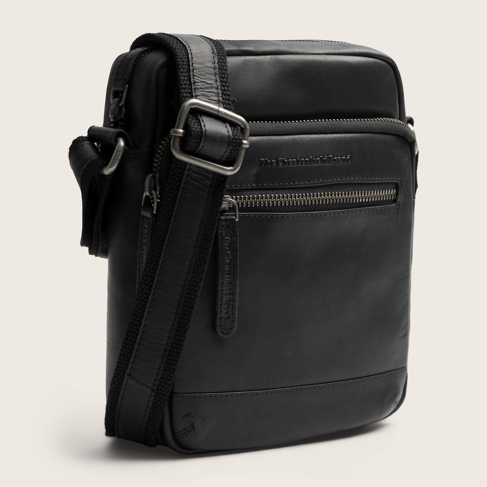 Leder Umhängetasche Schwarz Birmingham