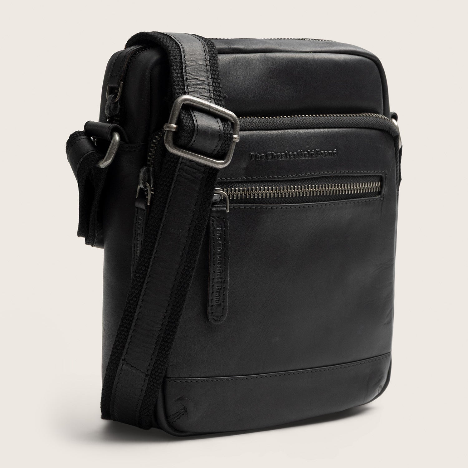 Leather Crossbody Bag Black Birmingham