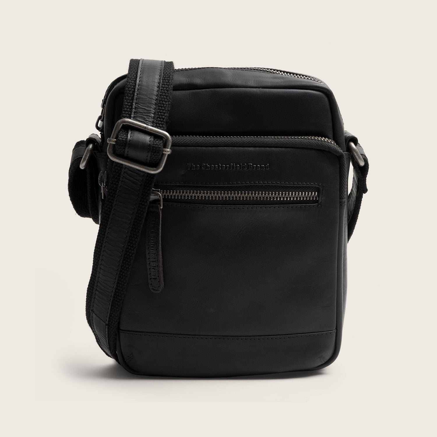 Leren Crossbody Tas Zwart Birmingham