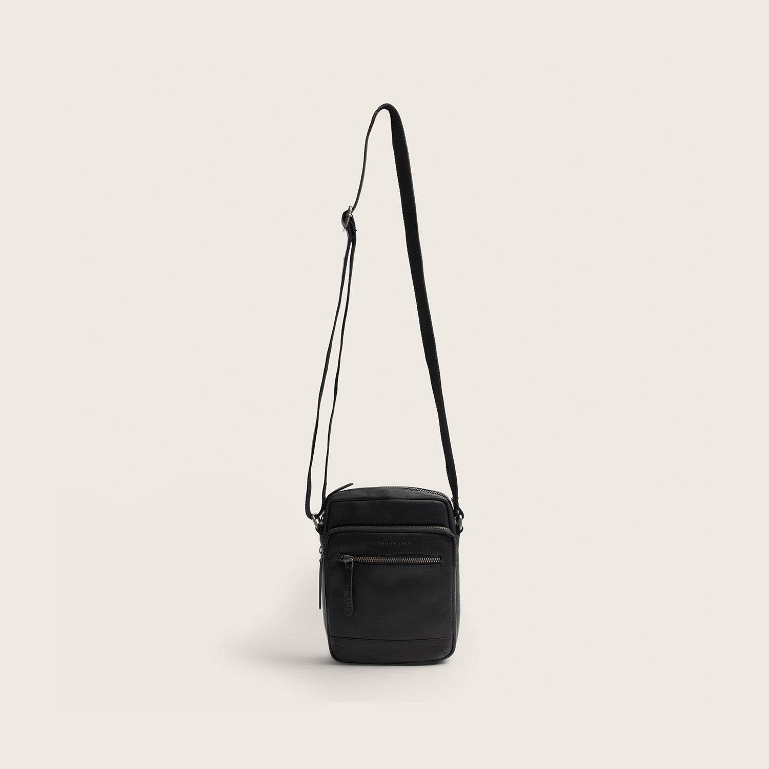 Leren Crossbody Tas Zwart Birmingham