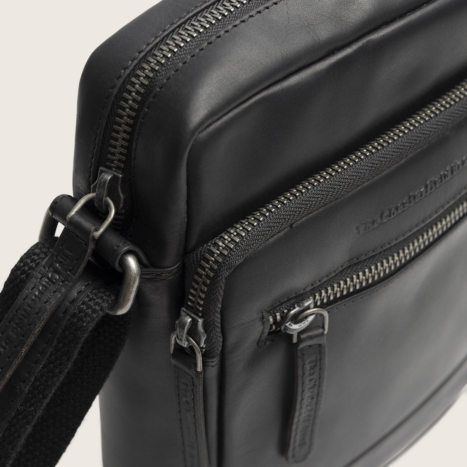 Leather Crossbody Bag Black Birmingham