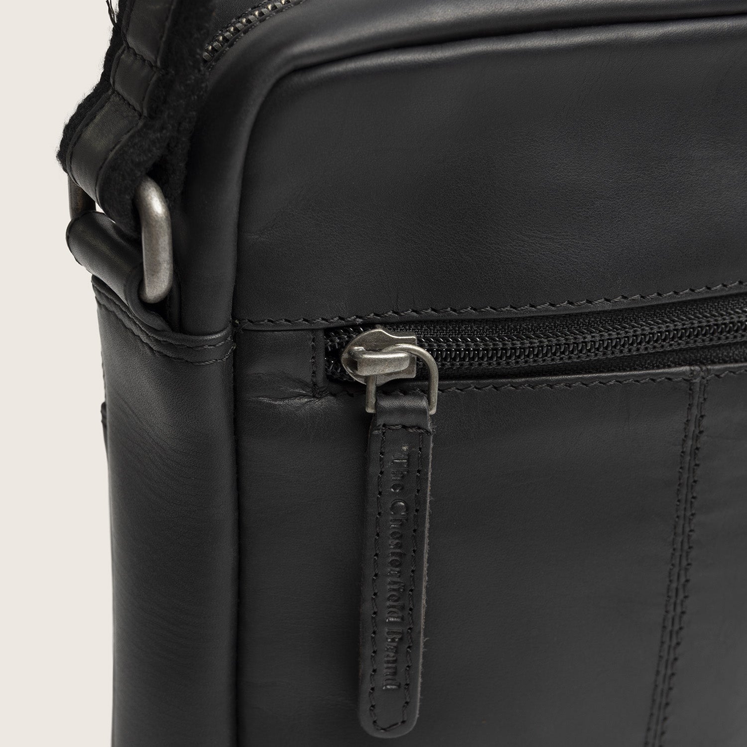 Leather Crossbody Bag Black Birmingham