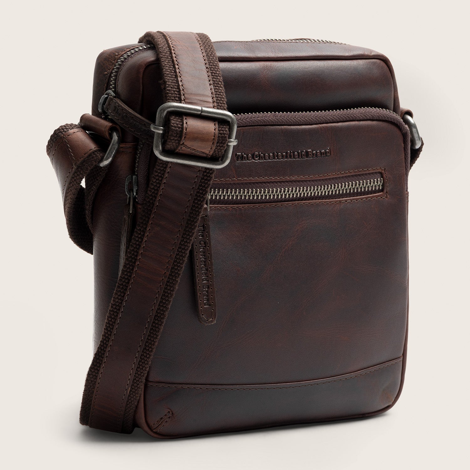 Sac Bandoulière en Cuir Marron Birmingham