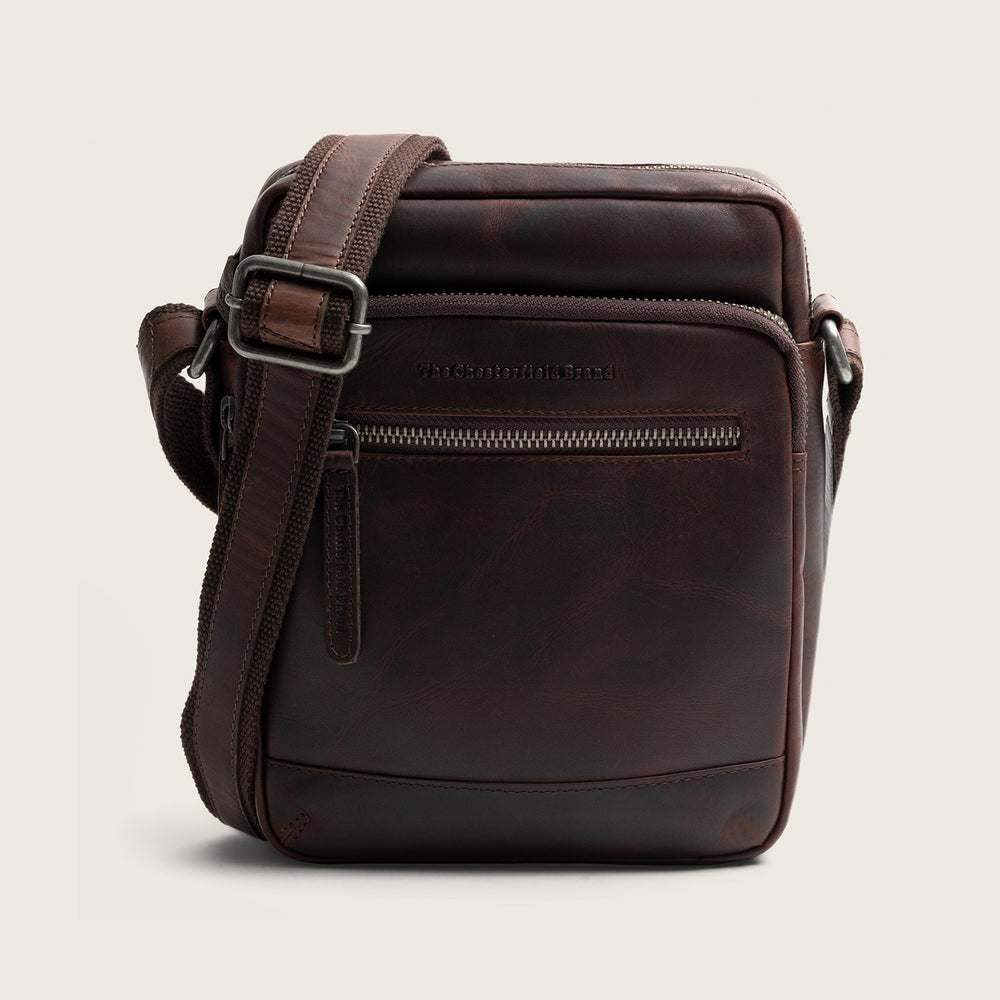 Leren Crossbody Tas Bruin Birmingham