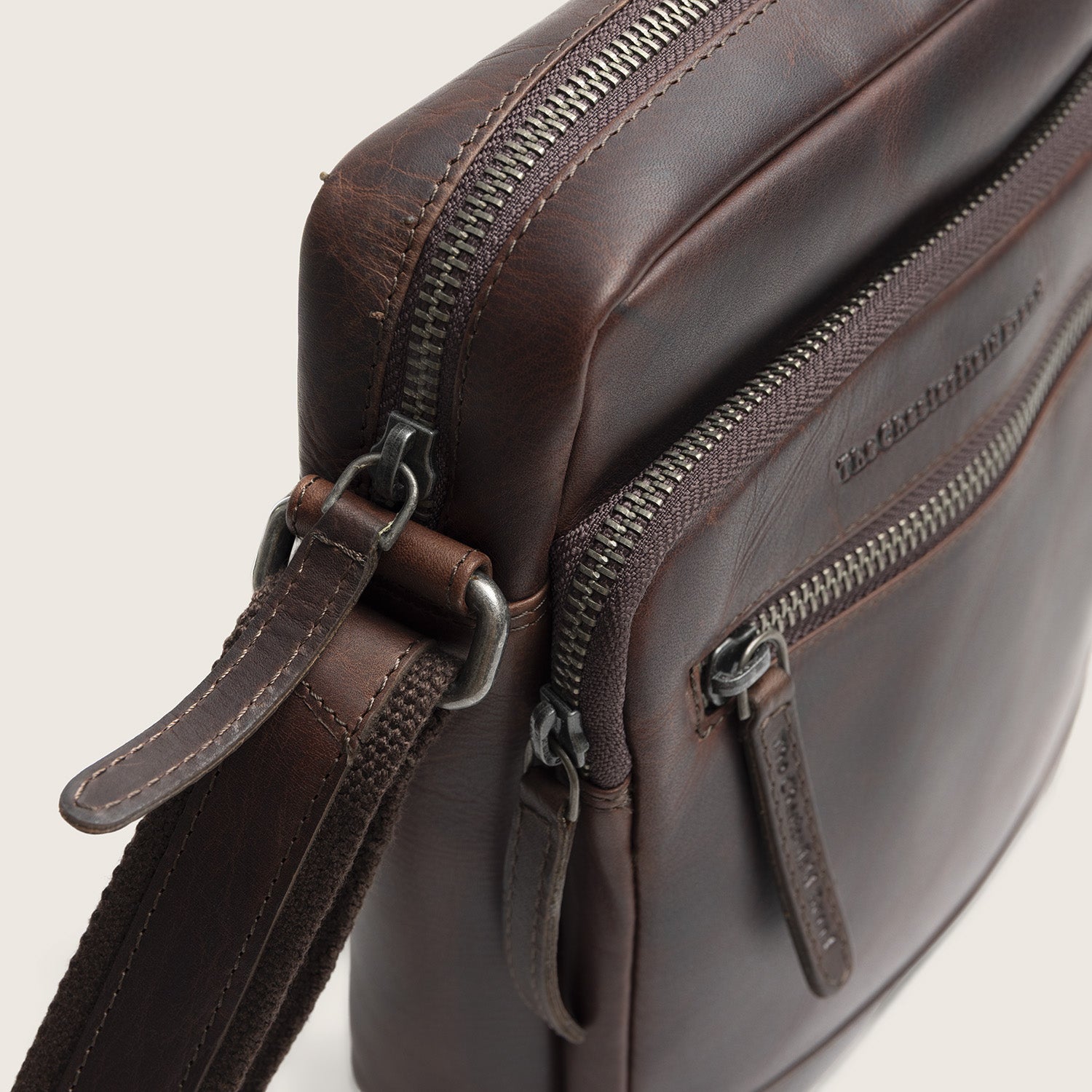 Sac Bandoulière en Cuir Marron Birmingham