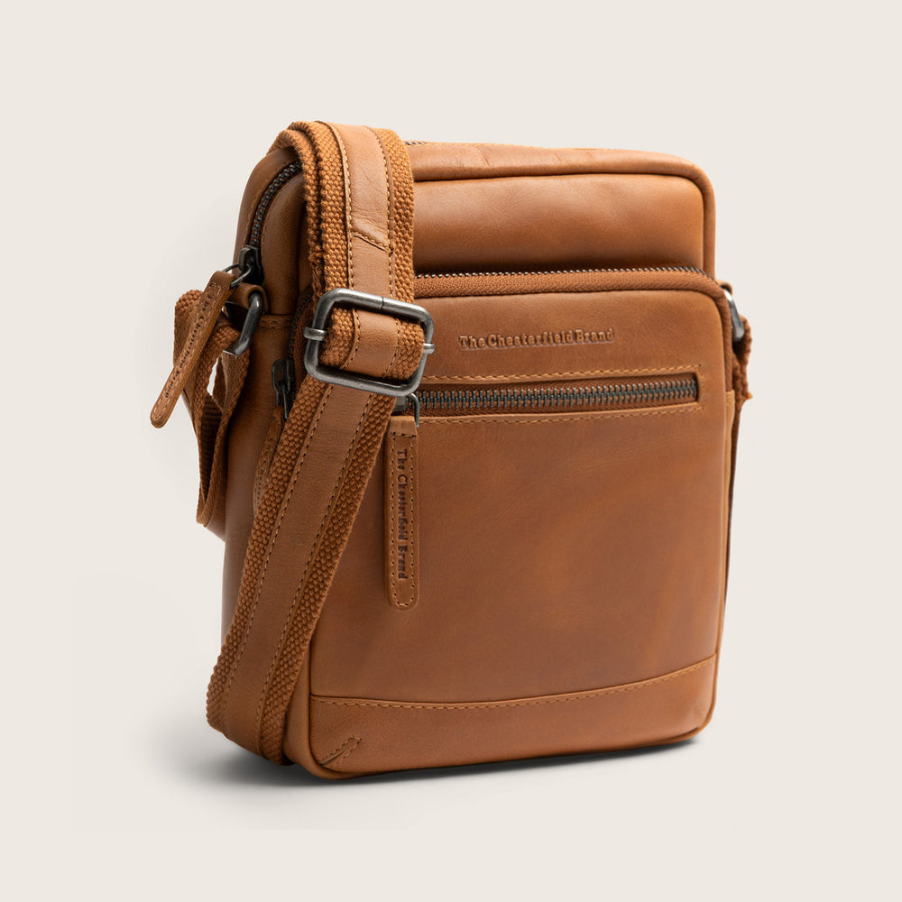 Leren Crossbody Tas Cognac Birmingham