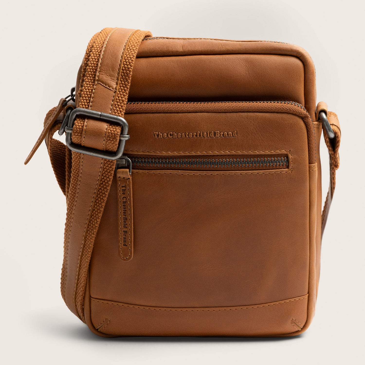 Leder Umhängetasche Cognac Birmingham