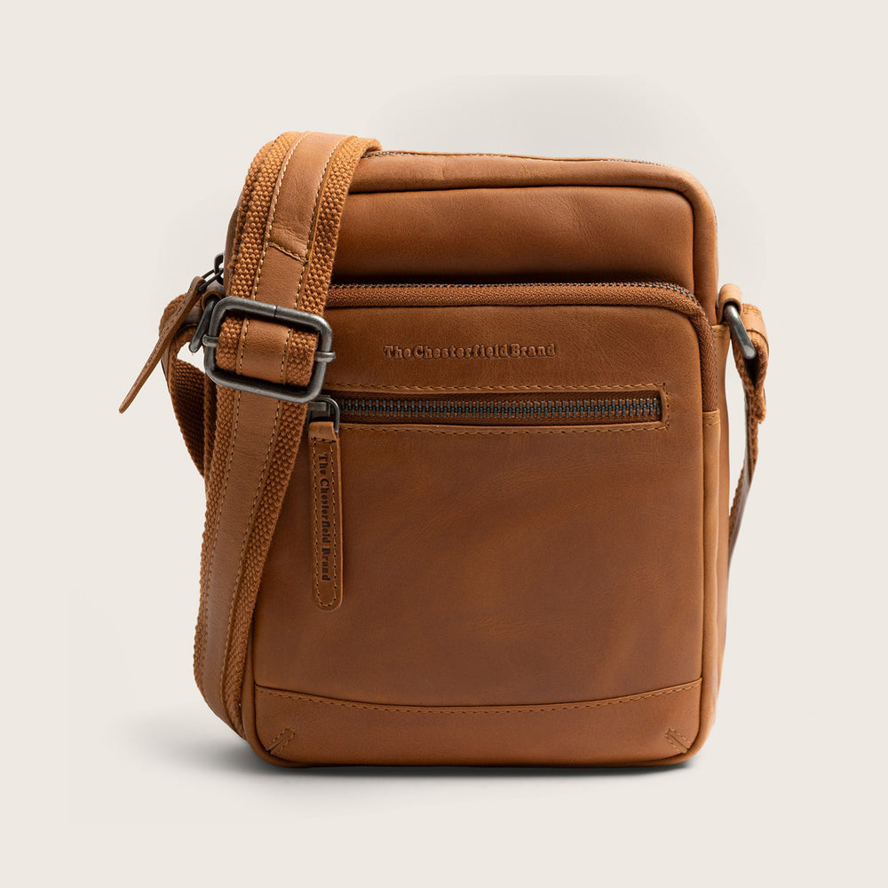 Leren Crossbody Tas Cognac Birmingham