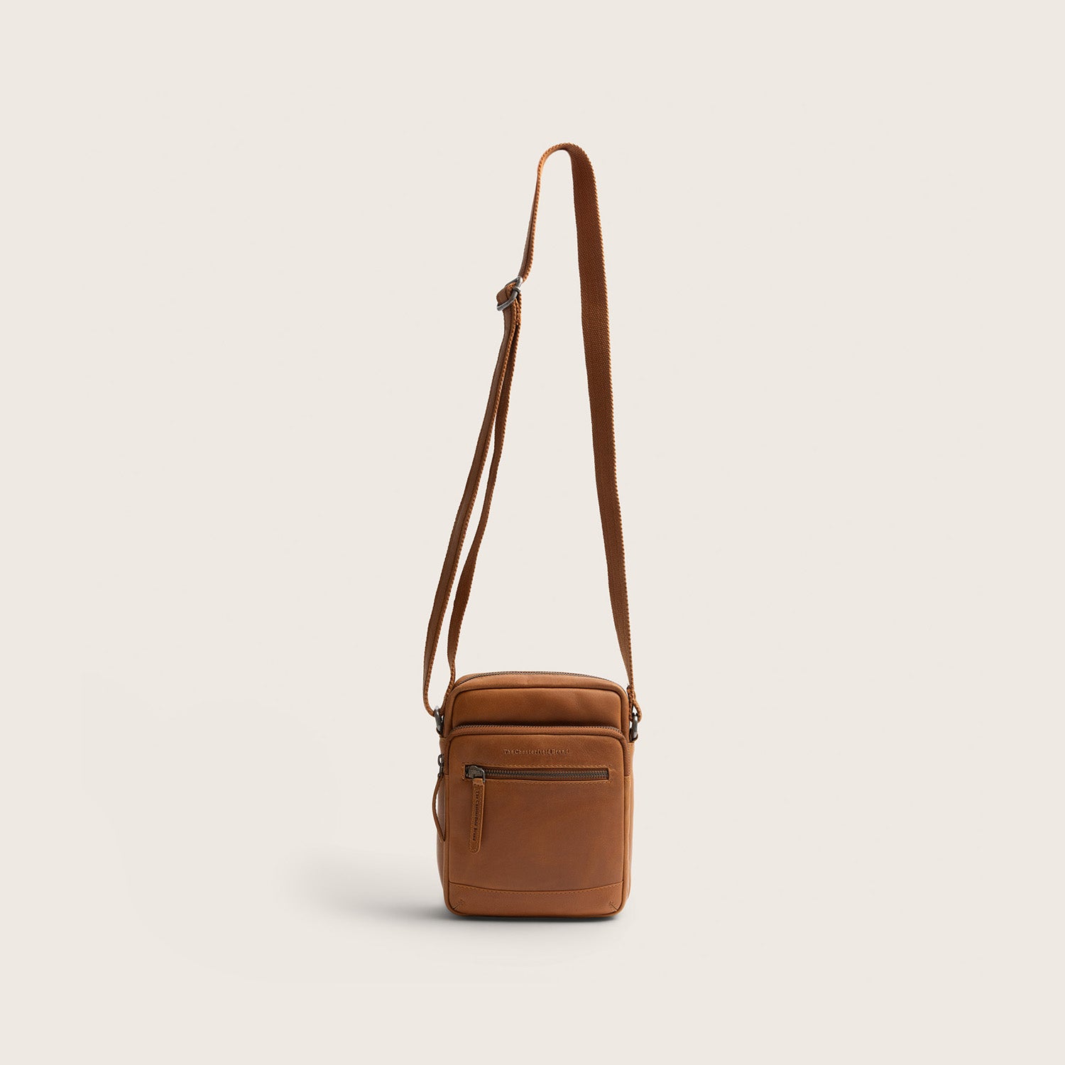 Leren Crossbody Tas Cognac Birmingham