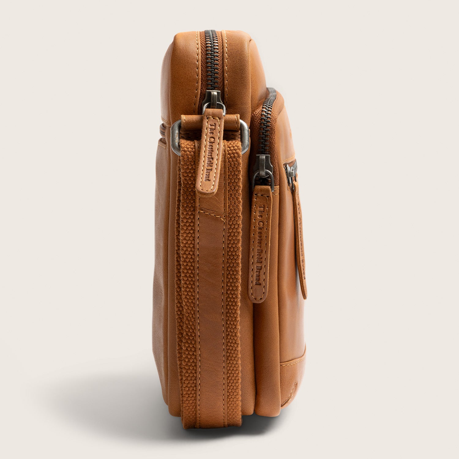 Leder Umhängetasche Cognac Birmingham