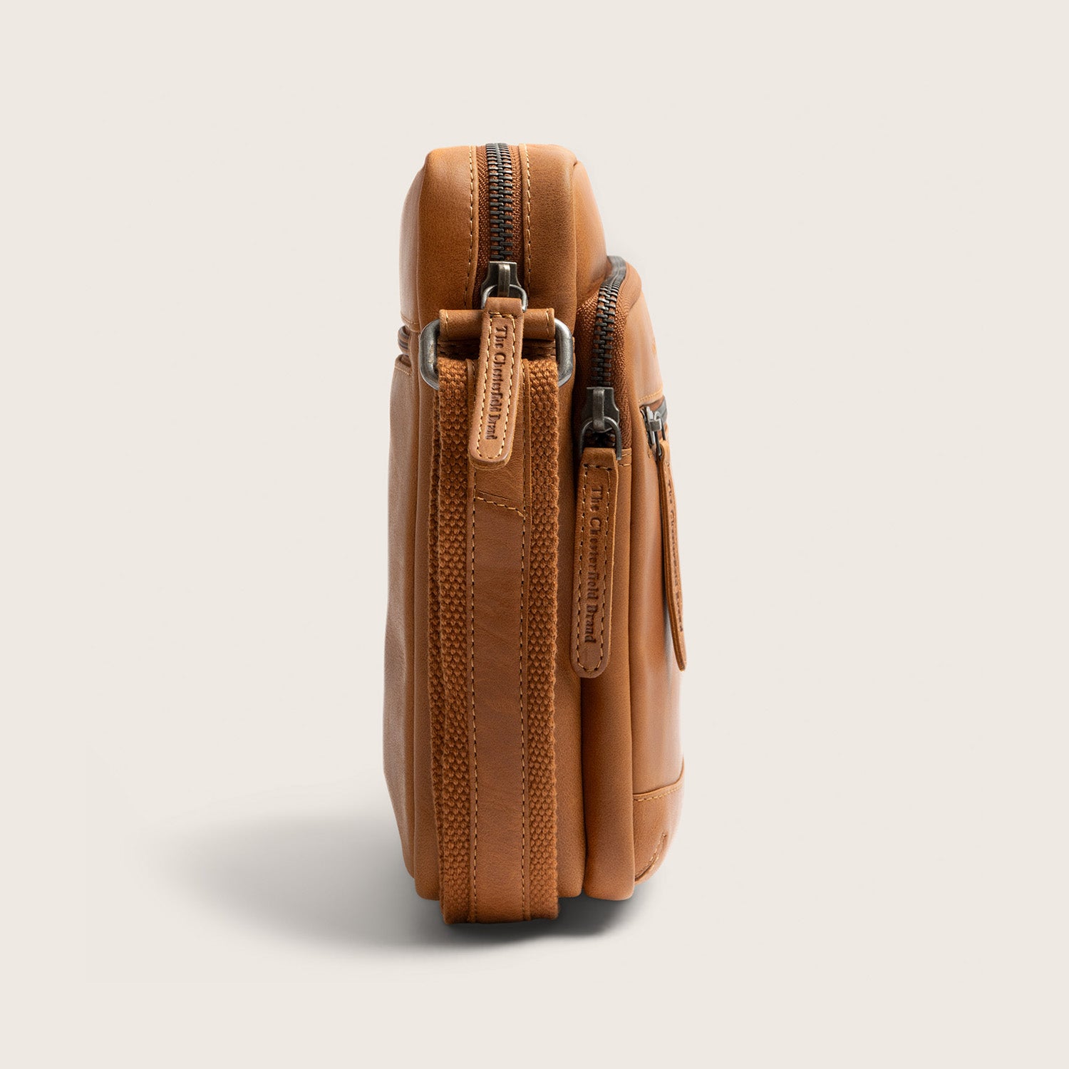 Leren Crossbody Tas Cognac Birmingham
