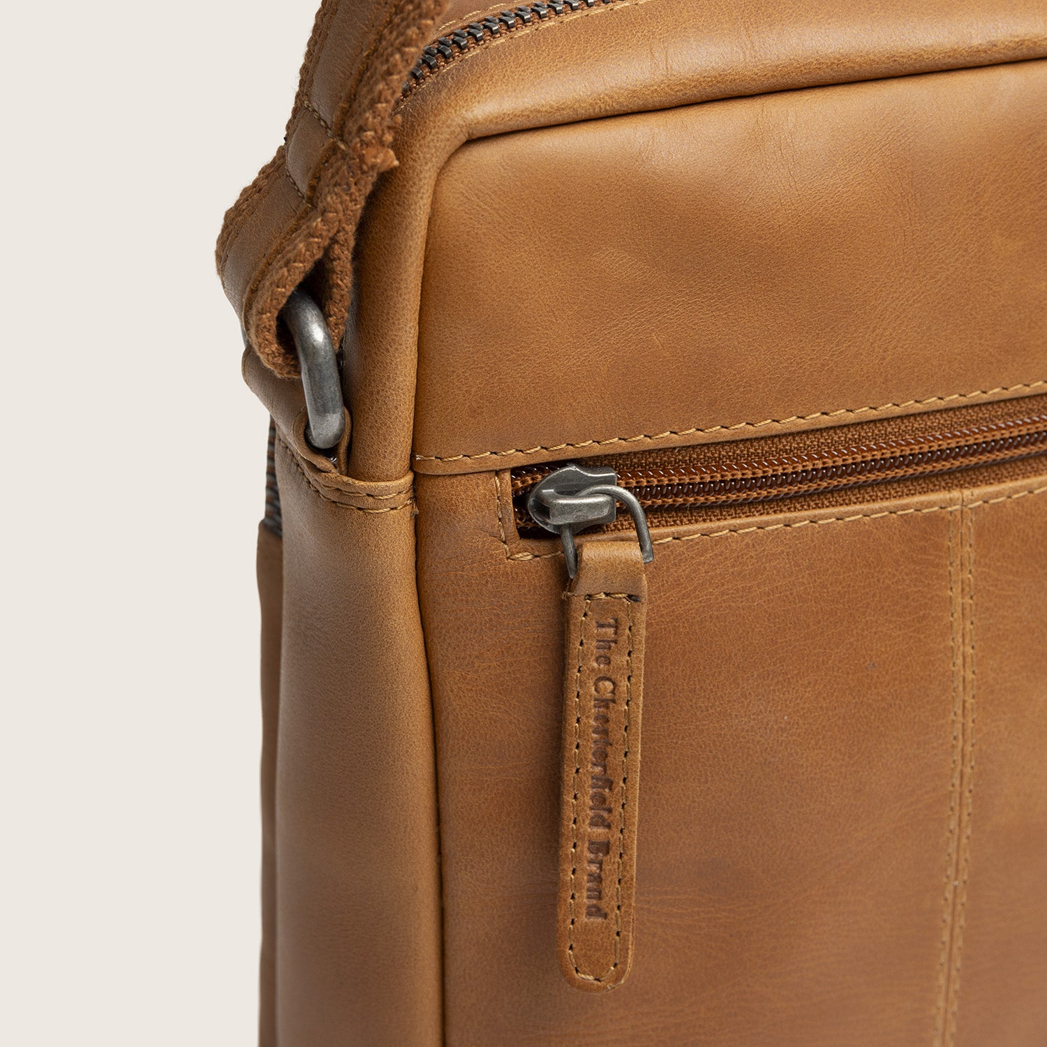 Leder Umhängetasche Cognac Birmingham