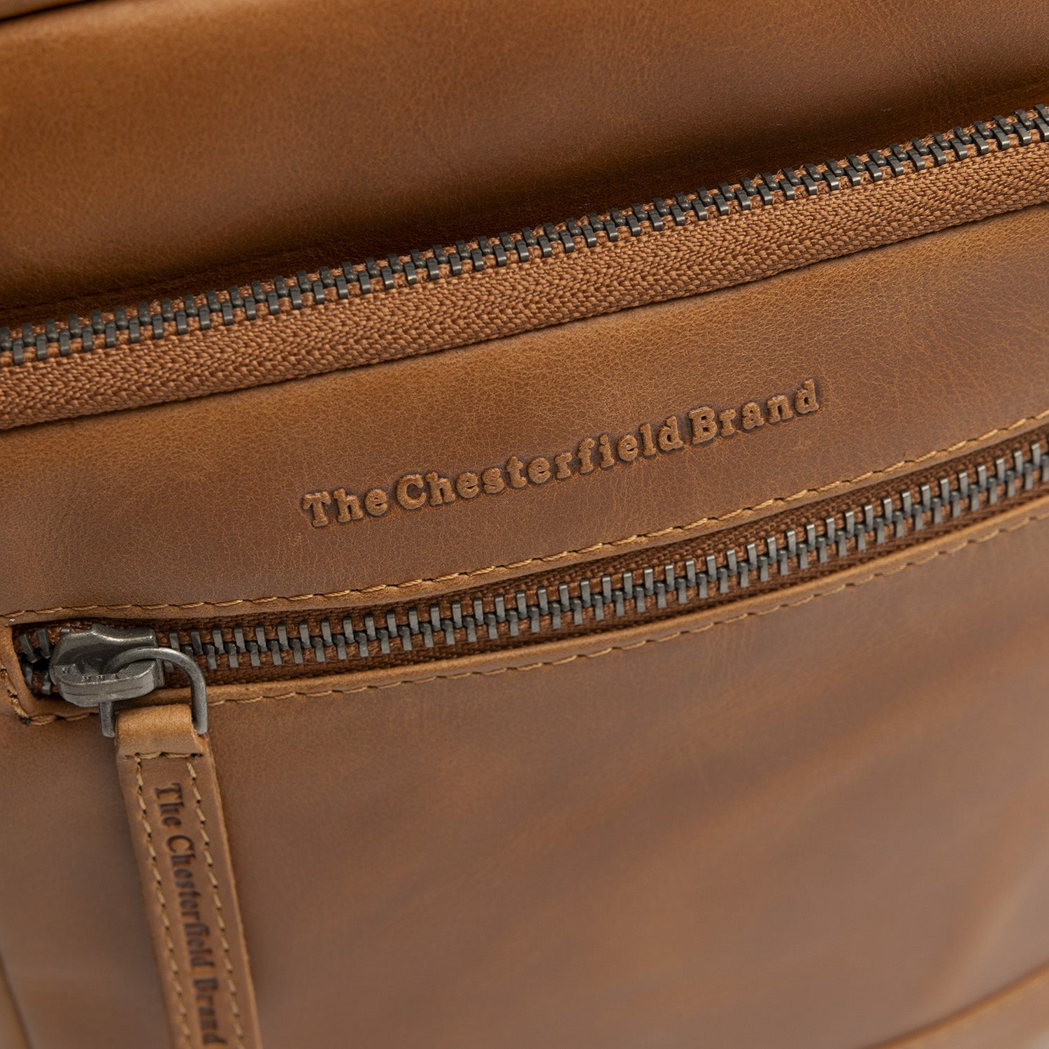 Leder Umhängetasche Cognac Birmingham