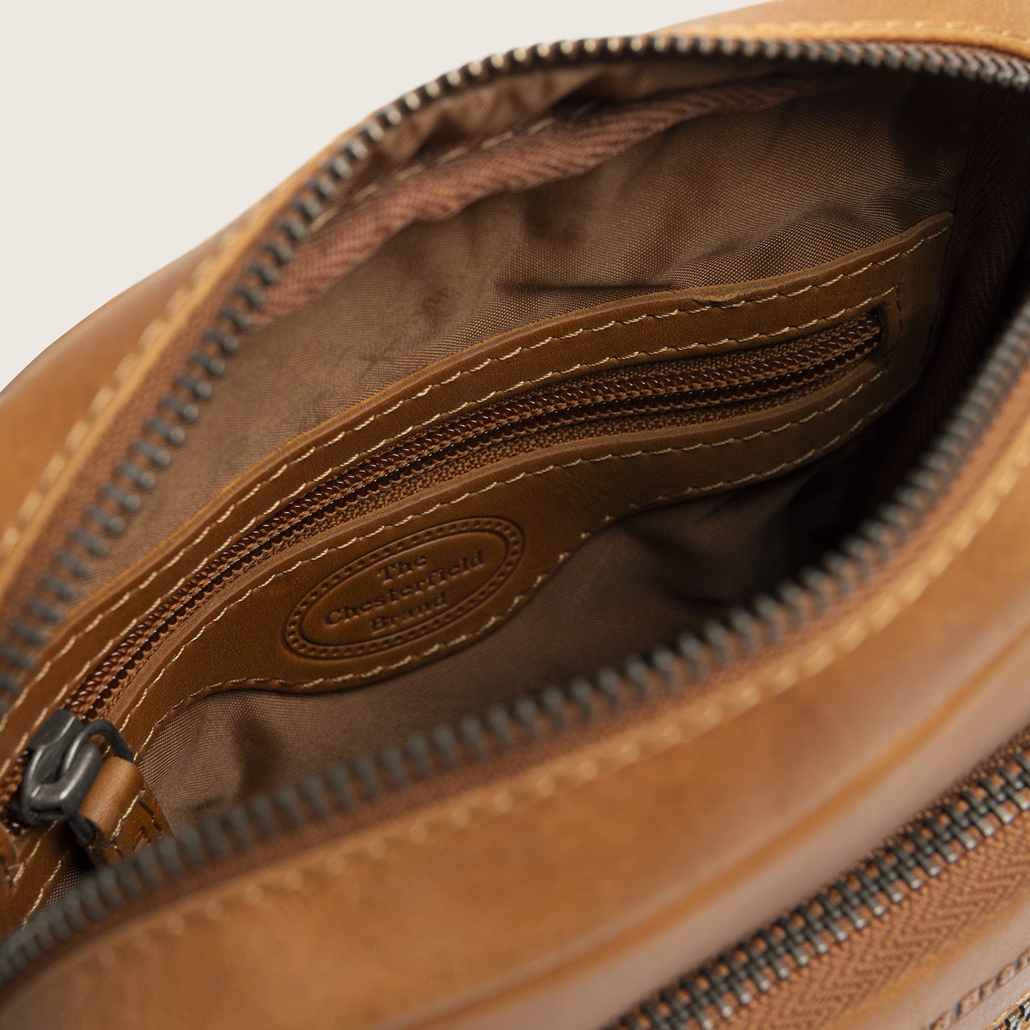Leder Umhängetasche Cognac Birmingham
