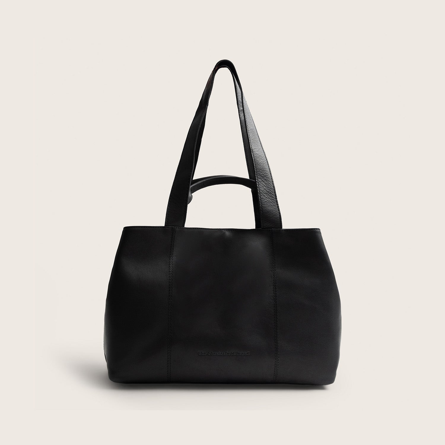 Leder Schultertasche Schwarz Gail