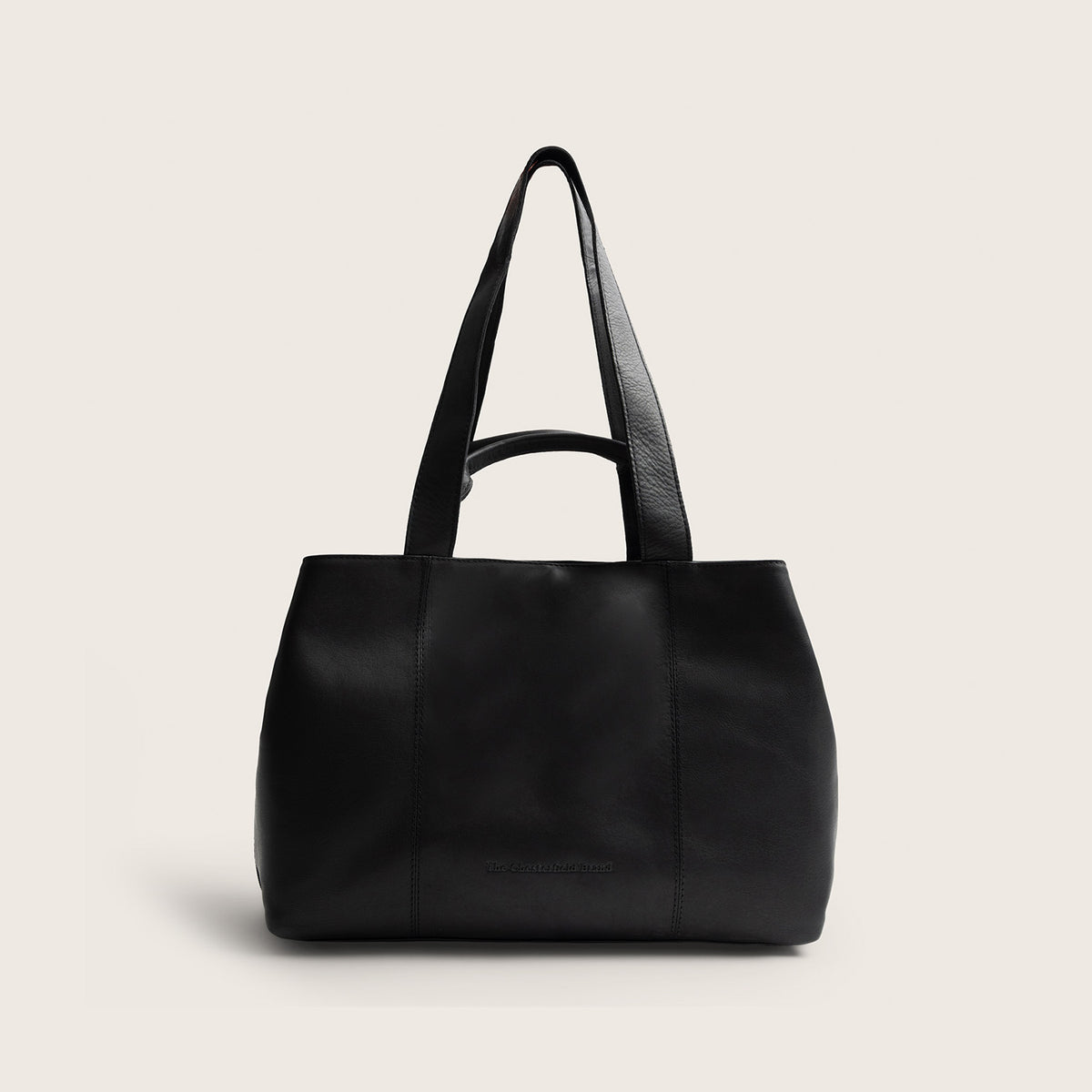Leder Schultertasche Schwarz Gail