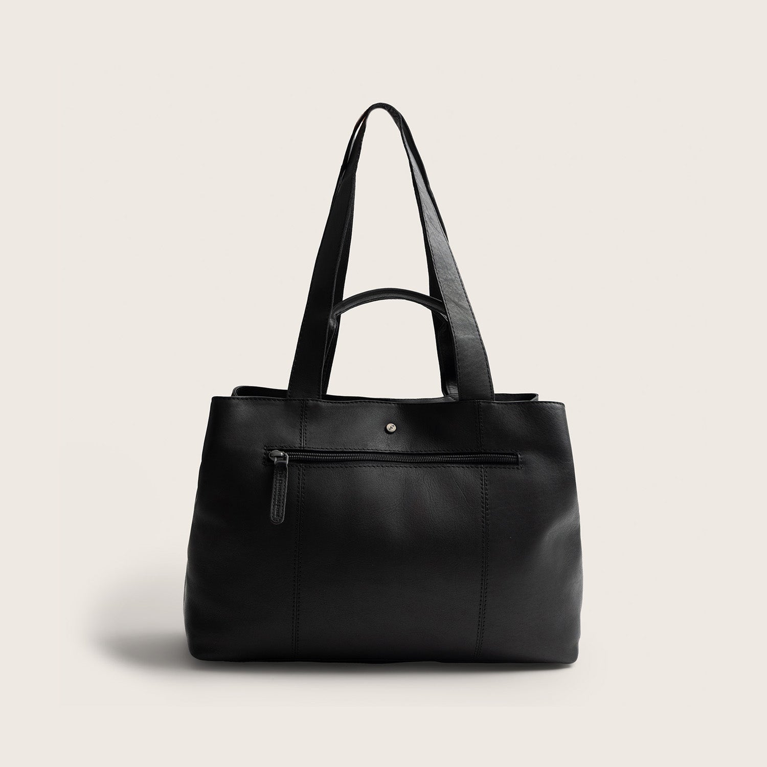 Leder Schultertasche Schwarz Gail