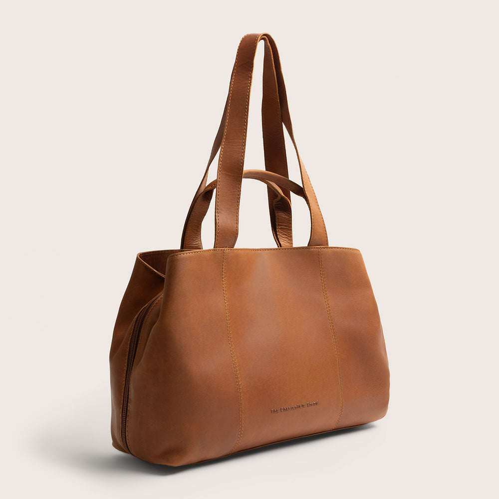 Leather Shoulder Bag Cognac Gail