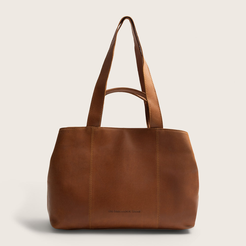 Leather Shoulder Bag Cognac Gail