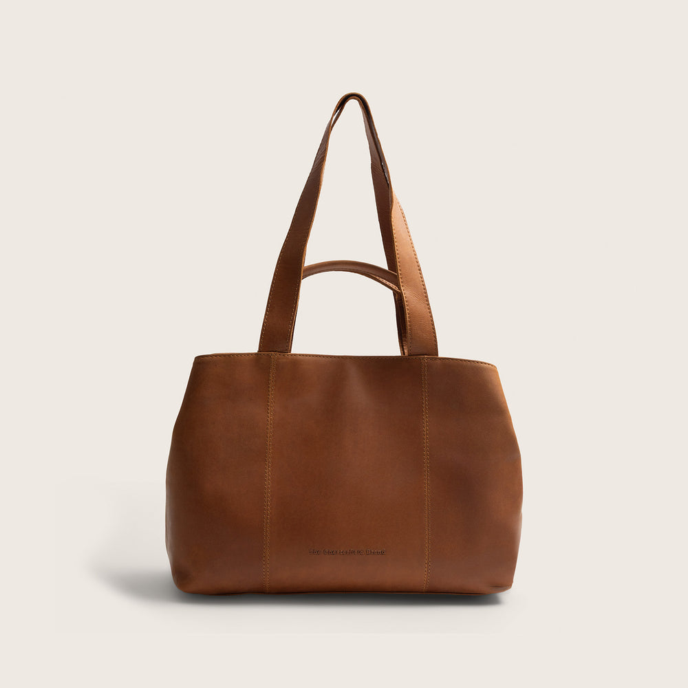 Leren Schoudertas Cognac Gail