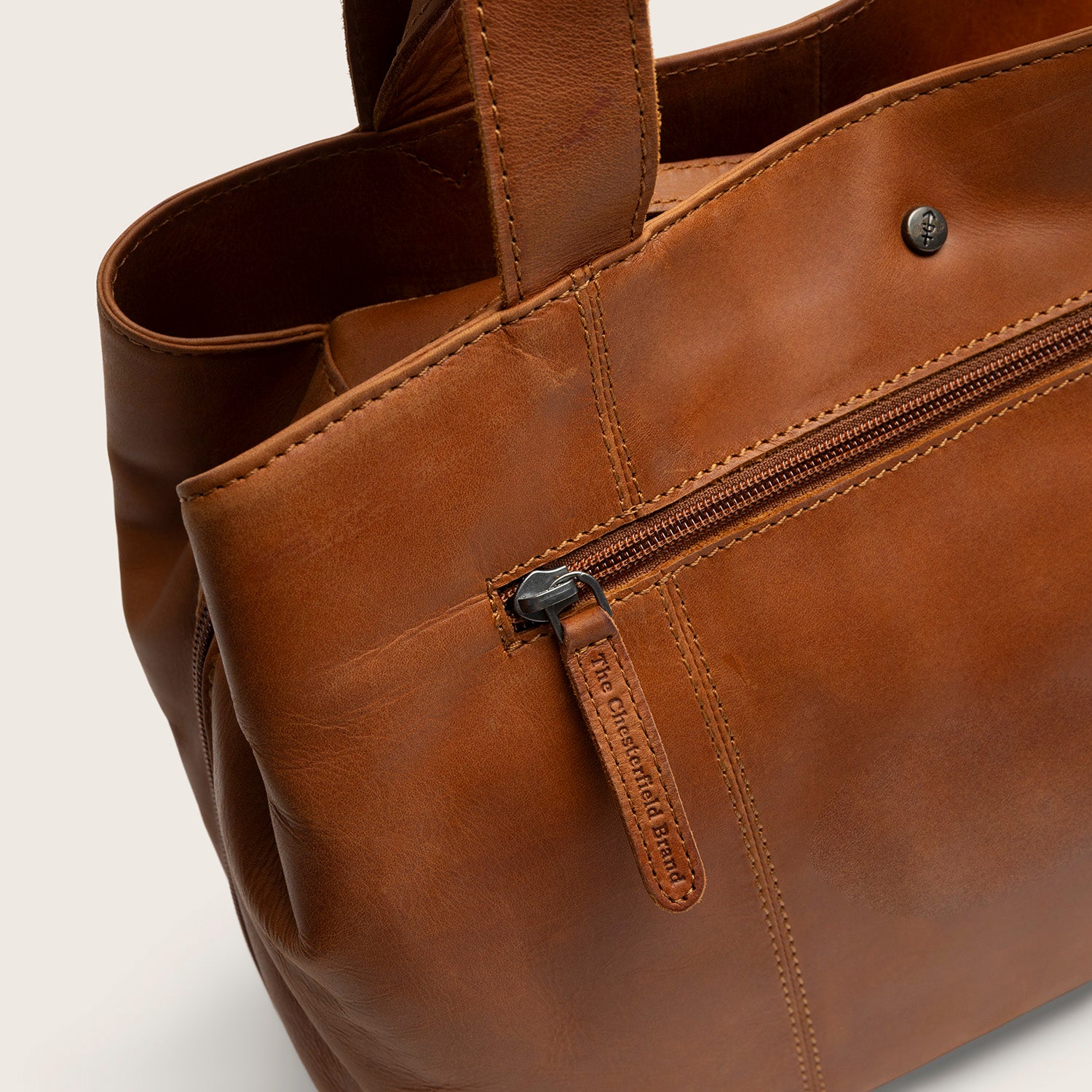 Leather Shoulder Bag Cognac Gail