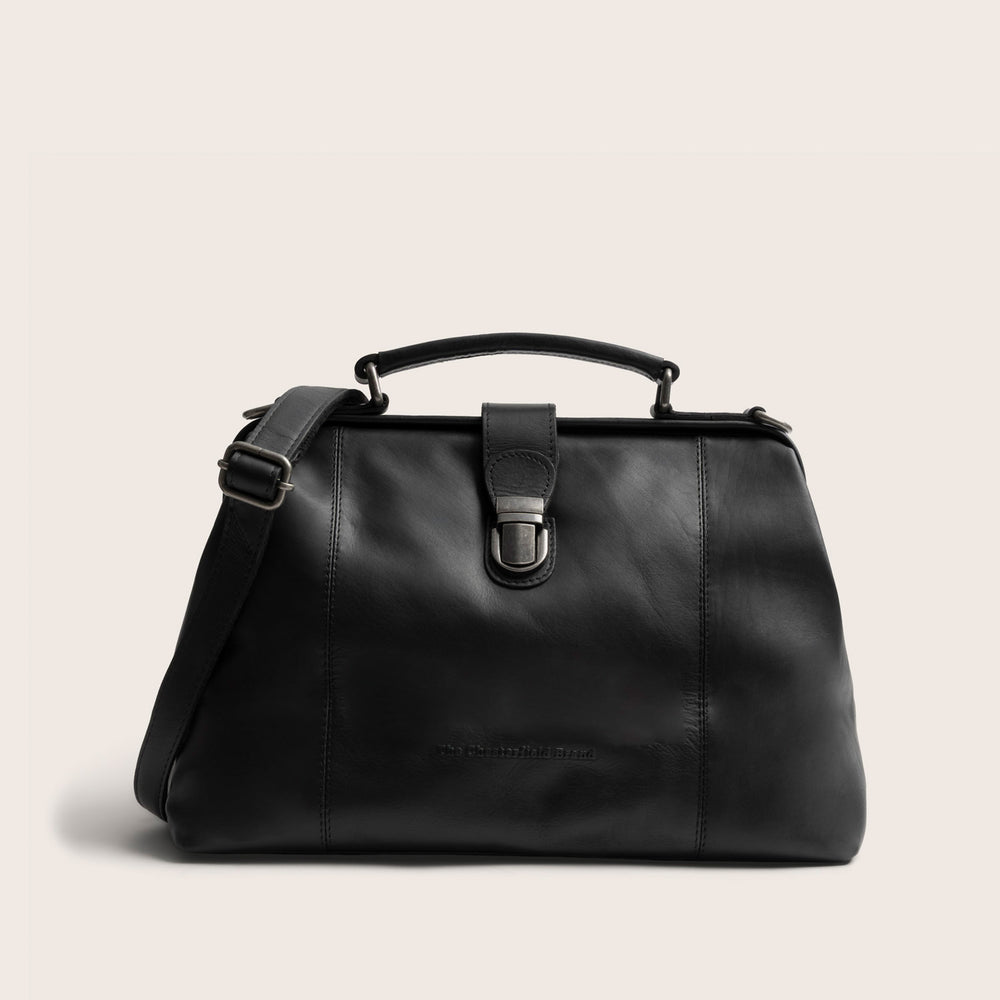 Leder Handtasche Schwarz Shaun