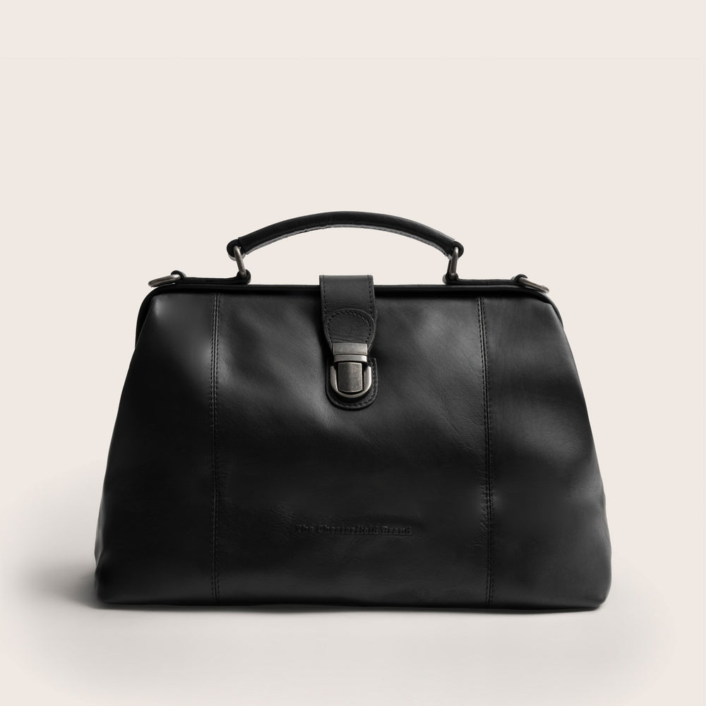 Leder Handtasche Schwarz Shaun